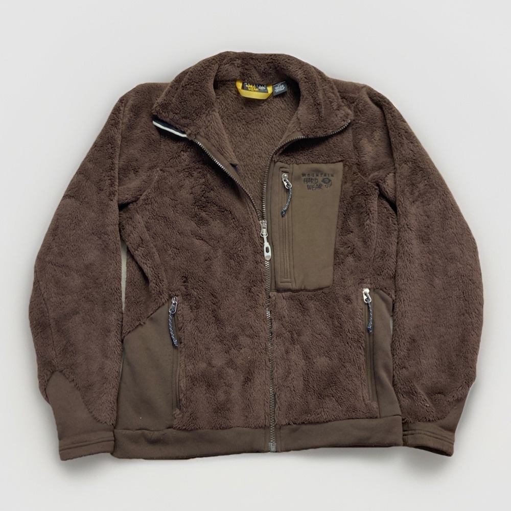 Mountain Hardwear Jacket Women S Brown Monkey Fleece Coat Fuzzy Outdoor Gorpcore
